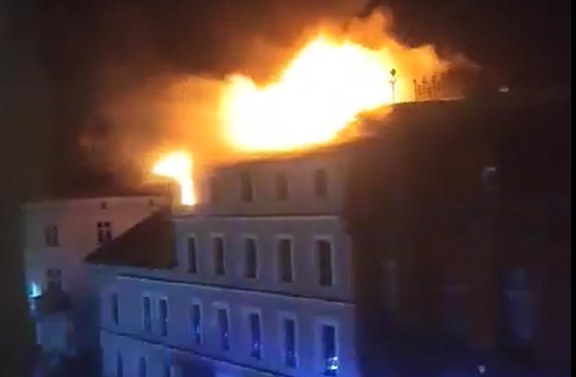 Pożar w hotelu w Śremie. /Gorąca Linia RMF FM