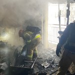 Pożar w Katowicach. Trzy osoby poszkodowane