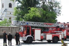 Pożar w Kłobucku - piorun uderzył w wieżę kościoła