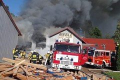 Pożar w Łękawicy - fot. Bogdan Chrapla