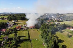 Pożar w Łękawicy - fot. Bogdan Chrapla