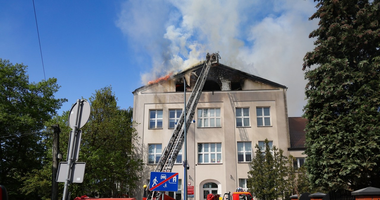 Pożar w liceum w Grodzisku Mazowieckim
