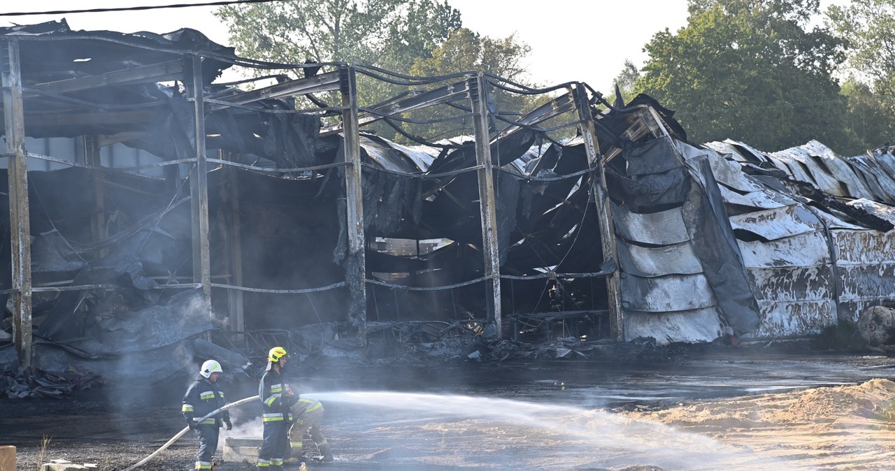 Pożar w miejscowości Łebiańska Huta