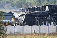 Pożar w miejscowości Łebiańska Huta