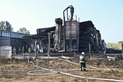 Pożar w miejscowości Łebiańska Huta