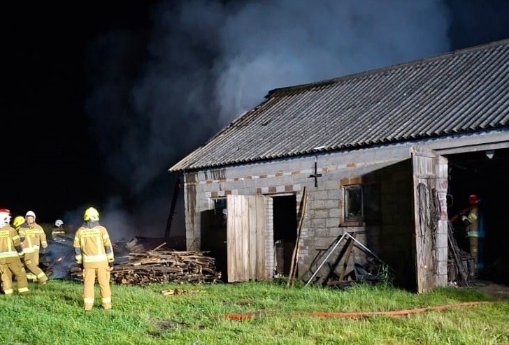 Pożar w miejscowości Terebiń /KPP Hrubieszów /Policja