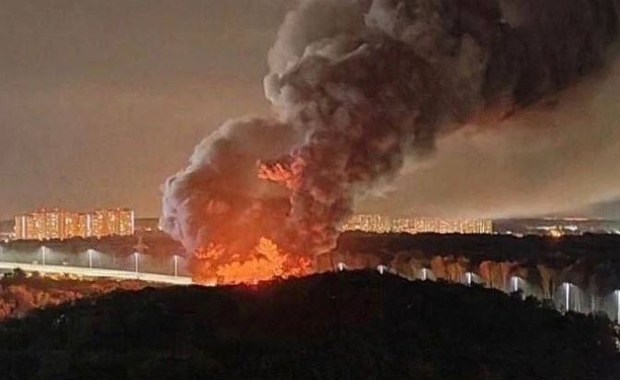 Pożar w niedalekiej odległości od rezydencji Putina [ZAPIS RELACJI]