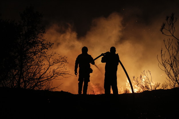Pożar w okolicach Aten /KOSTAS TSIRONIS /PAP/EPA