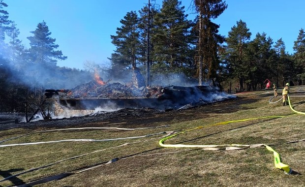 Pożar w ośrodku wypoczynkowym w Bieszczadach