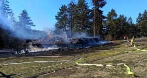 Pożar w ośrodku wypoczynkowym w Bieszczadach