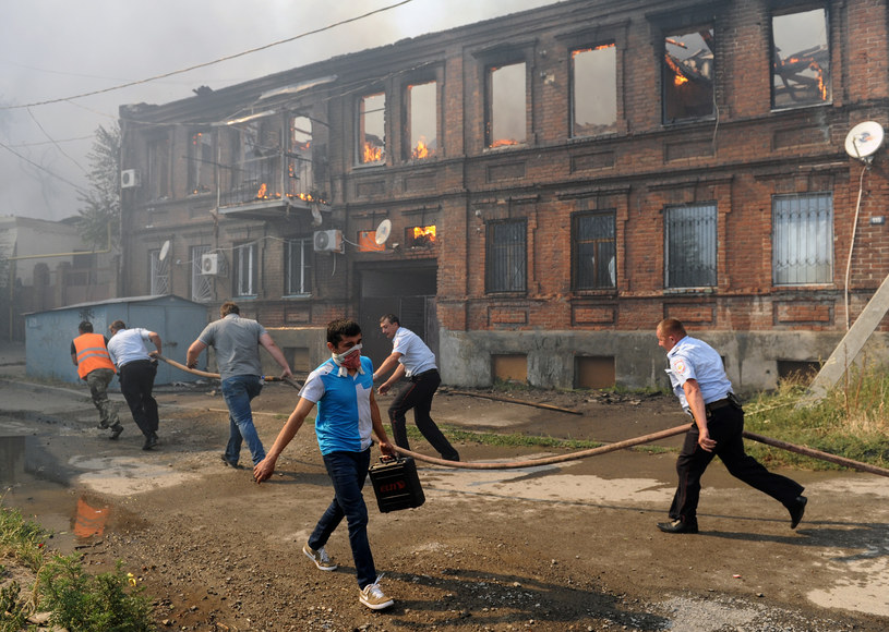 Pożar w Rostowie nad Donem /Maxim ROMANOV / AFP /AFP