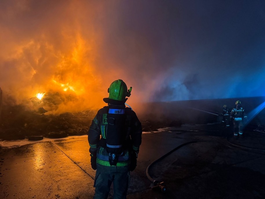 Pożar w Rożentalu /KW PSP Gdańsk /