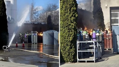 Pożar w rozlewni gazu. Jak teraz wygląda akcja strażaków?