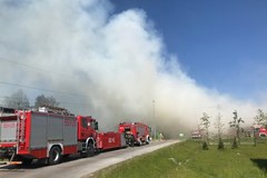 Pożar w składowisku śmieci w Olsztynie