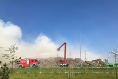 Pożar w składowisku śmieci w Olsztynie