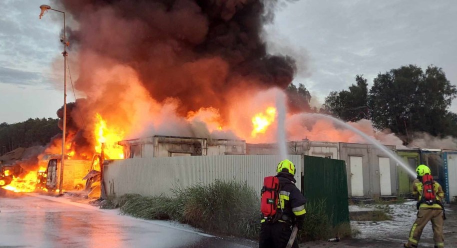 Pożar w Sławkowie /materiały prasowe Zarządzania Kryzysowego UM Sławków /