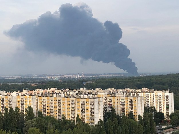 Pożar w Sosnowcu widziany z Katowic /Wojciech Marczyk /RMF FM