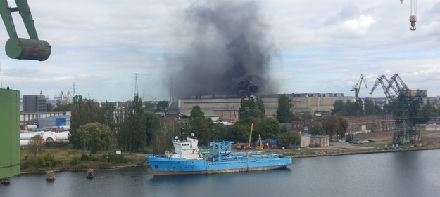 Pożar w Stoczni Gdańskiej /Gorąca Linia RMF FM