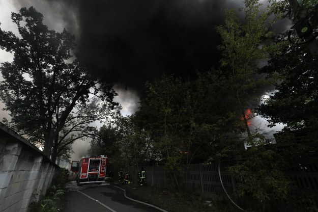 Pożar w Sulejówku, zdjęcie z 7 sierpnia /Paweł Supernak /PAP