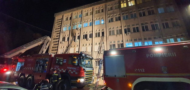 Pożar w szpitalu w Rumunii /ZIARPIATRANEAMT / HANDOUT /PAP/EPA