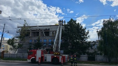 Pożar w Toruniu. Ogień pojawił się w budowanej komendzie PSP