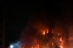 Pożar w Walencji w Hiszpanii