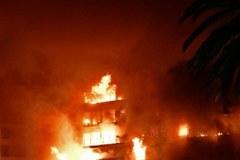 Pożar w Walencji w Hiszpanii