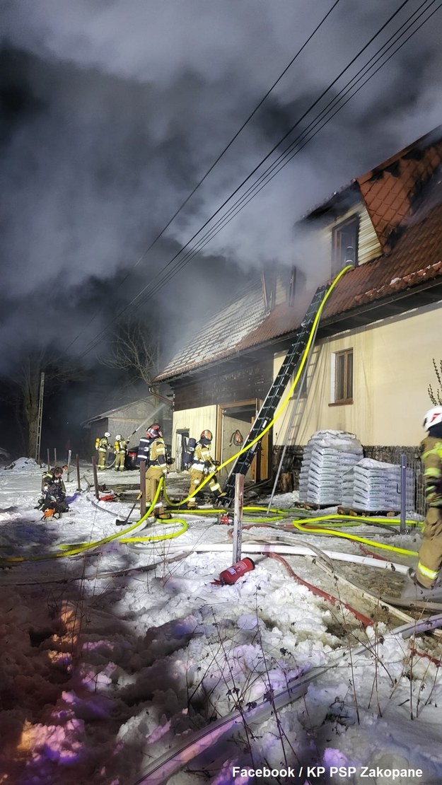 Pożar w Witowie /KP PSP Zakopane /