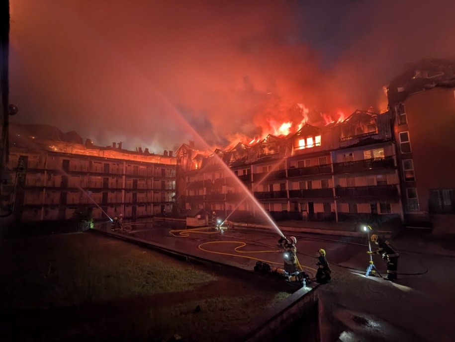 Pożar w Ząbkach, fot. Państwowa Straż Pożarna /