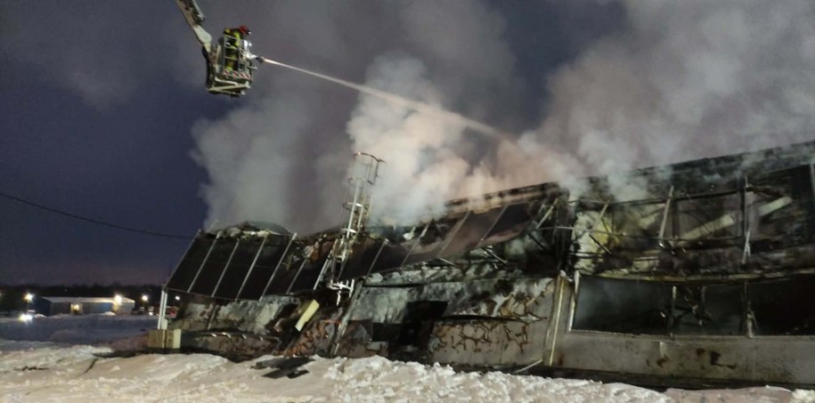 Pożar w Zagórzu na Podkarpaciu /Komenda Powiatowa PSP w Sanoku /Państwowa Straż Pożarna