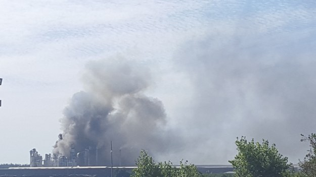 Pożar w zakładach 'Kronospan" w Mielcu /Gorąca Linia /Gorąca Linia RMF FM