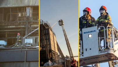 Pożar w zakładzie obróbki opon. 35-latek trafił do szpitala