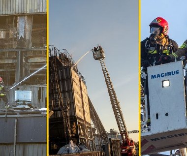 Pożar w zakładzie obróbki opon. 35-latek trafił do szpitala