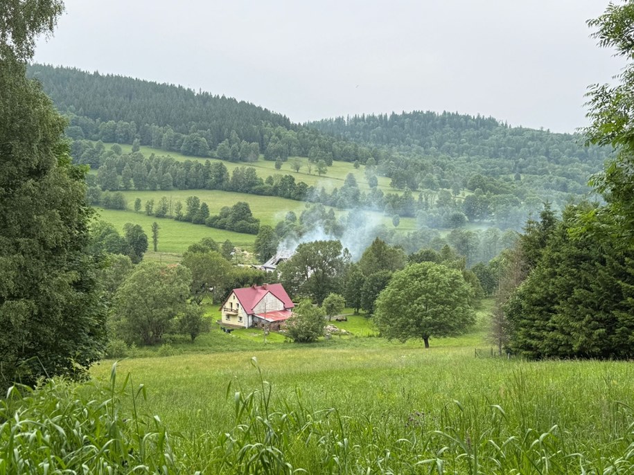 Pożar willi Diana w Stroniu Śląskim, fot. Natalia Skierkowska