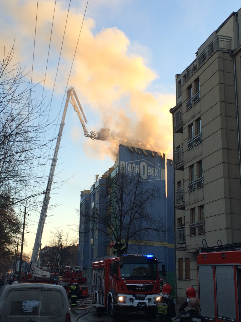Pożar wybuchł na górnych kondygnacjach /Adam Górczewski /RMF FM