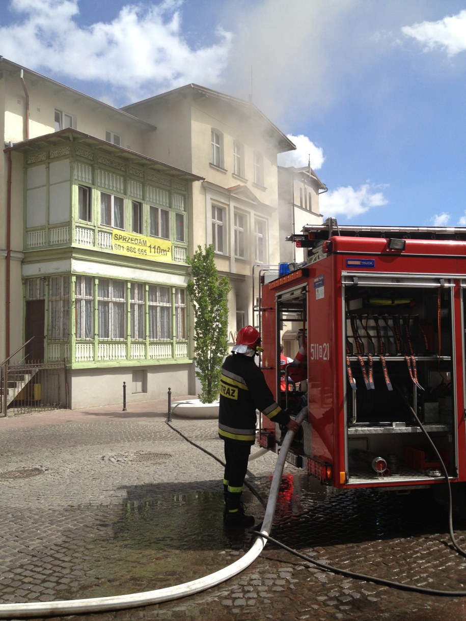 Pożar wybuchł w kamienicy w centrum miasta /Tomasz Gańko /RMF FM