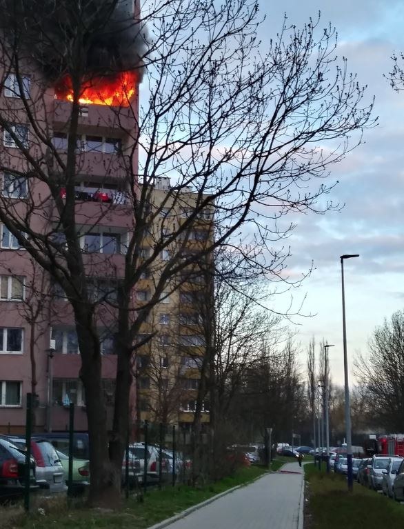 Pożar wybuchł w mieszkaniu na 6. piętrze /Gorąca Linia RMF FM