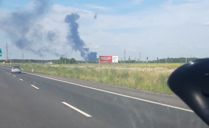 Pożar wysypiska śmieci w Lubinie /Gorąca Linia RMF FM