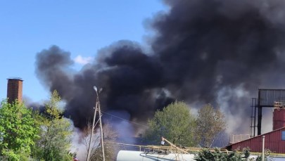 Pożar wysypiska śmieci w Nowym Modlinie