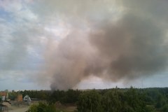 Pożar wysypiska śmieci w Ostrołęce