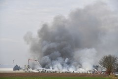 Pożar zakładu meblarskiego w Kaninie