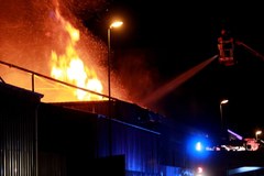 Pożar zakładu przemysłowego przy ulicy Lnianej w Koszalinie