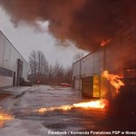 Pożar zakładu w Nowym Dworze Mazowieckim