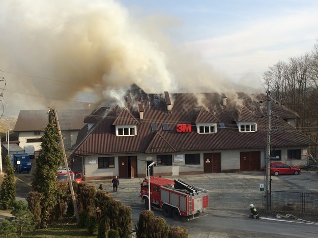 Pożar zakładu w Skomielnej Białej /Gorąca Linia RMF FM /Gorąca Linia RMF FM