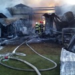 Pożar zakładu wulkanizacyjnego w Mokrej w Śląskiem
