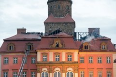 Pożar zamku Książ w Wałbrzychu