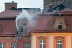 Pożar zamku Książ w Wałbrzychu