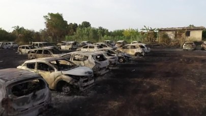 Pożary lasów na Sycylii. W nadmorskim kurorcie spłonęły dziesiątki samochodów