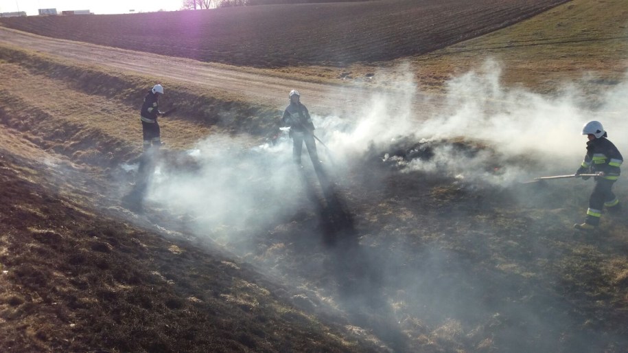Pożary traw mogą zagrażać też okolicznym zabudowaniom. /Facebook