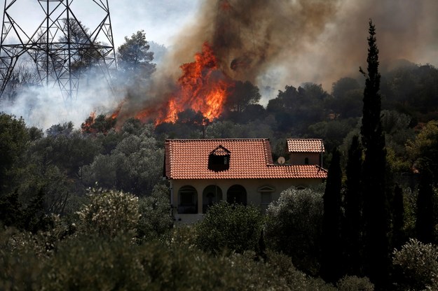 Pożary w Grecji /YANNIS KOLESIDIS /PAP/EPA